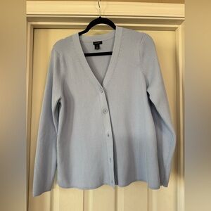 Halogen Light Blue Ribbed Cardigan